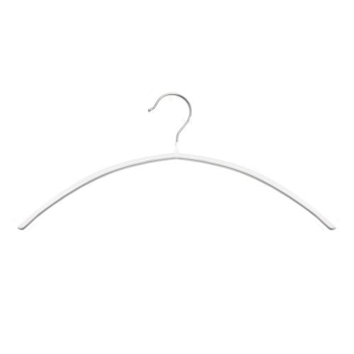 50-Pack White Plastic Hangers for Clothes -Space Saving Notched