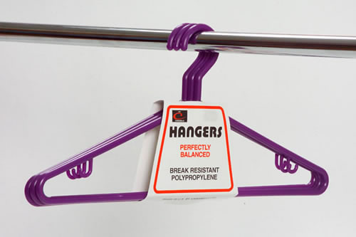 One Pack of 3 Plastic Hangers 43cm